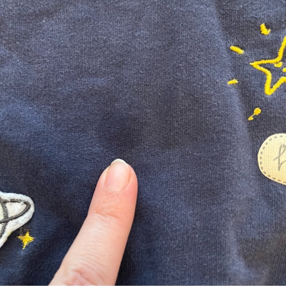 12M Zara blue graphic appliqué crewneck sweater - Picture 4 of 6